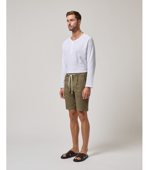 Bermuda chinos in lino