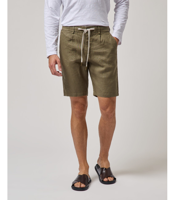 Bermuda chinos in lino