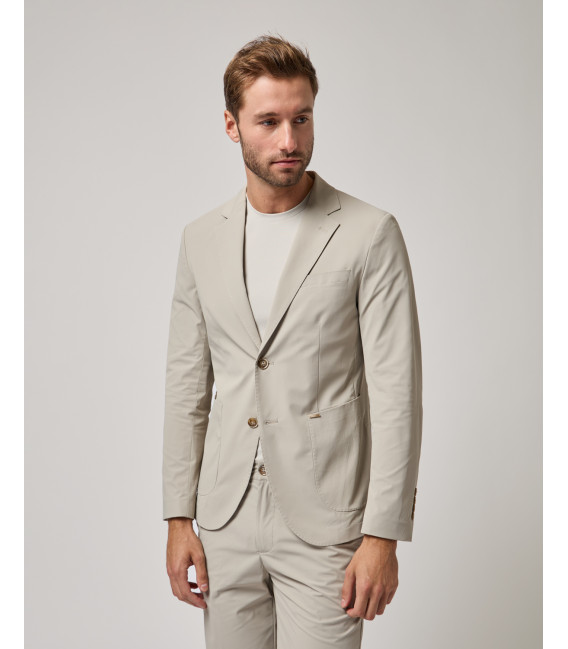 Single-breasted stretch technical blazer
