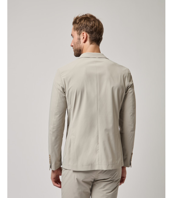 Single-breasted stretch technical blazer