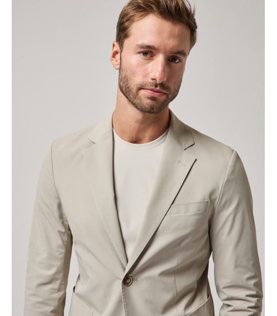 Single-breasted stretch technical blazer