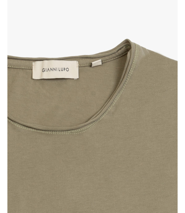 T-shirt con orli a taglio a vivo