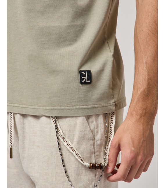 T-shirt girocollo regular fit in cotone