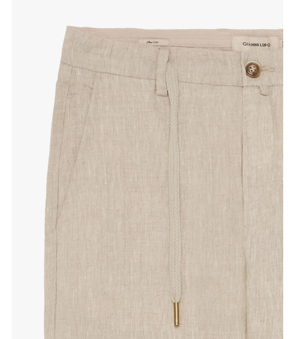 Pantalone in lino con laccio