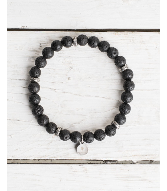 Braccialetti di perline in pietra e acciaio