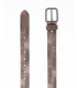 Leather belt with cuts