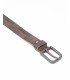 Leather belt with cuts