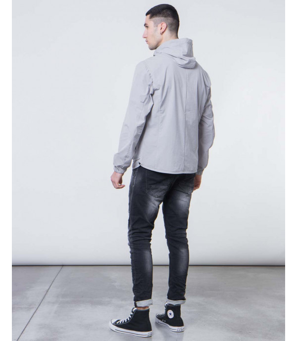 Light Breaker Jacket With Hood Tech Fabric