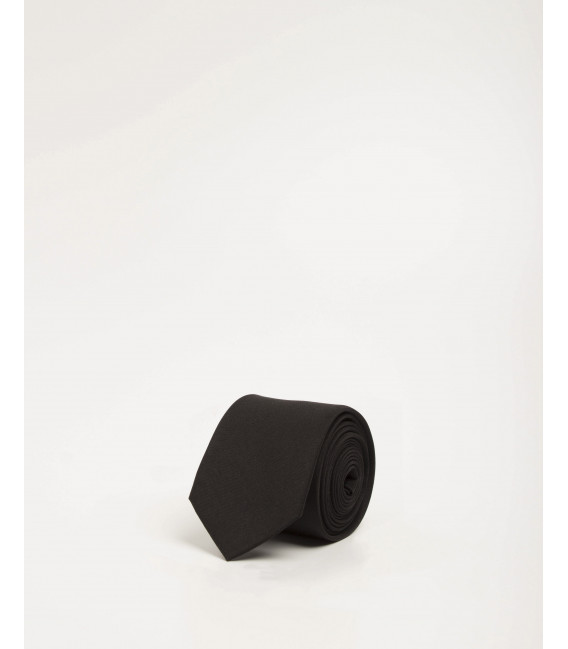 Black slim tie