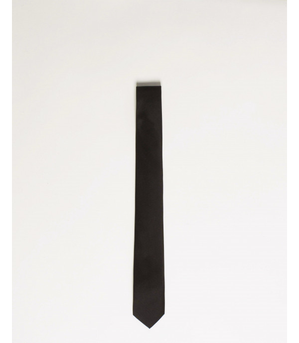 Black slim tie