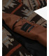 Ethnic print oversized long coat with hood