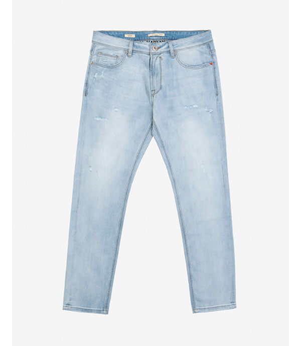 BRUCE regular fit jeans with rips light wash