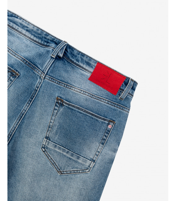 Jeans BRUCE regular fit con rip&repairs