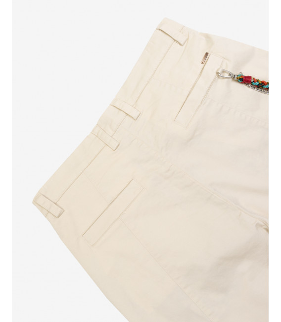 Pantaloni FRANCYS wide leg cropped fit in cotone