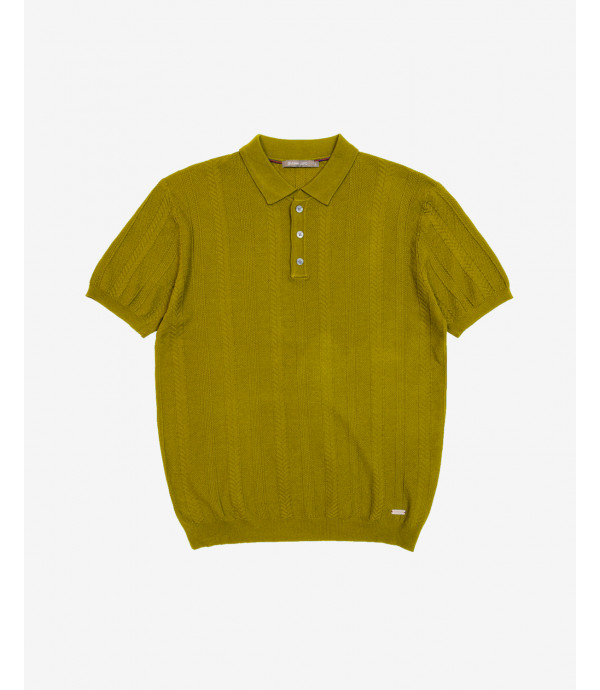 More about Textured knitted polo shirt
