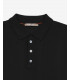 Textured knitted polo shirt