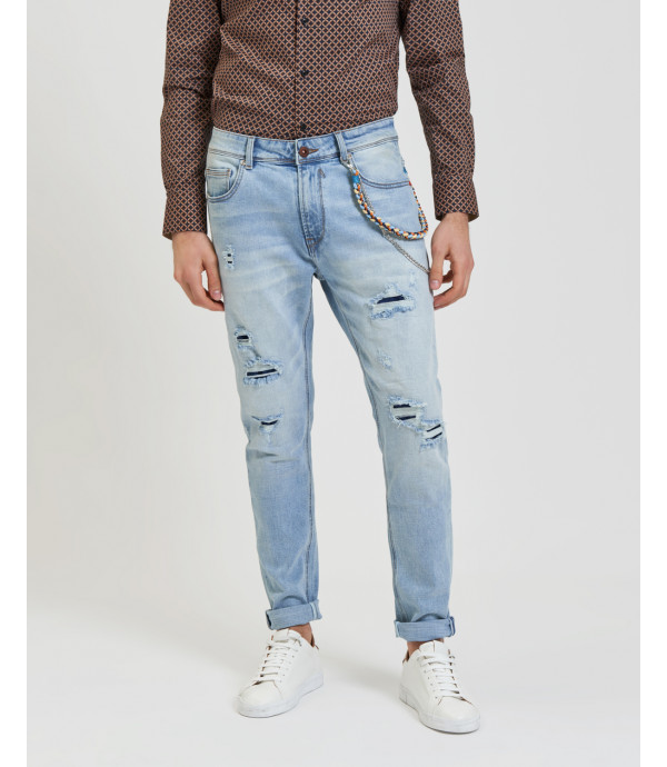 BRUCE regular fit jeans with rips