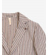 Deconstructed striped blazer in linen blend