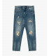 MIKE carrot cropped fit with rips&repairs
