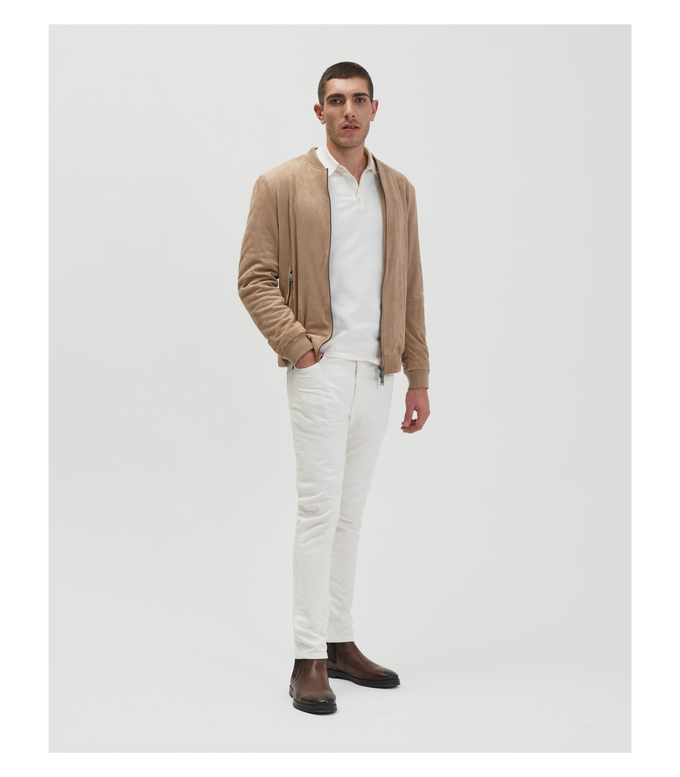 Suede faux jacket hotsell
