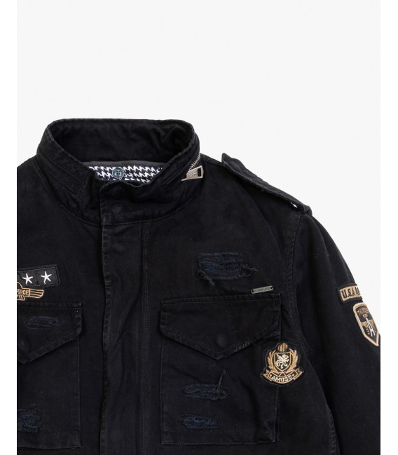 Removable padding military jacket