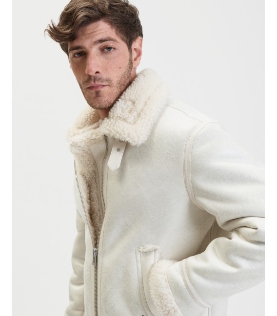 Faux-shearling jacket