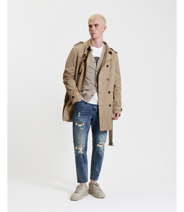 MIKE carrot cropped fit with rips&repairs