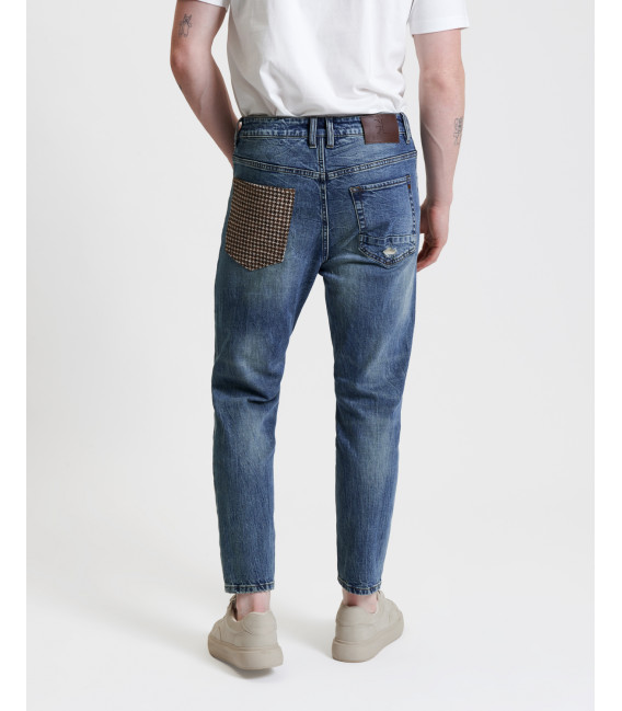 MIKE carrot cropped fit with rips&repairs