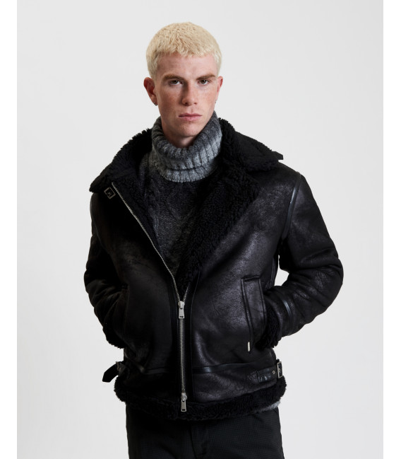 Faux-shearling jacket