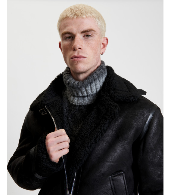 Faux-shearling jacket