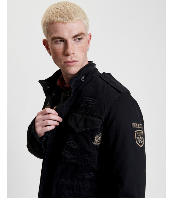 Removable padding military jacket