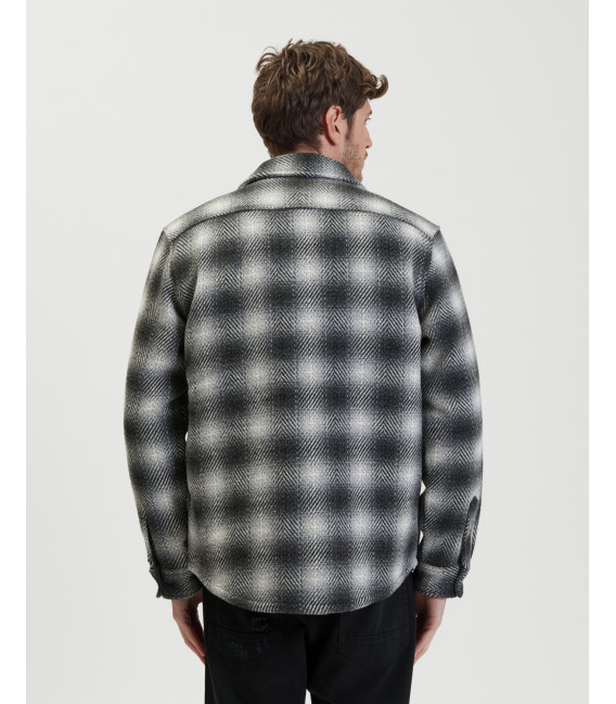 Herringbone check overshirt