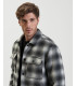Herringbone check overshirt