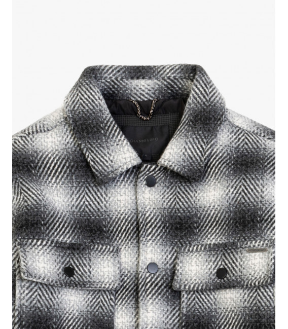 Herringbone check overshirt