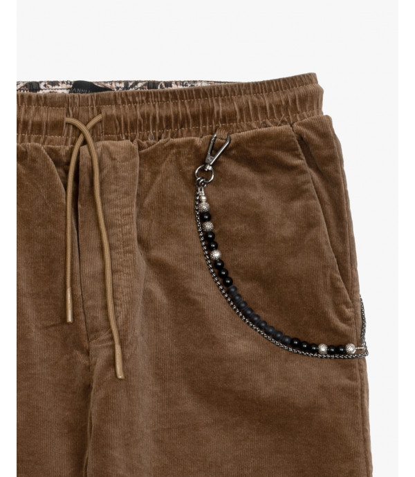Cord drawstring trousers