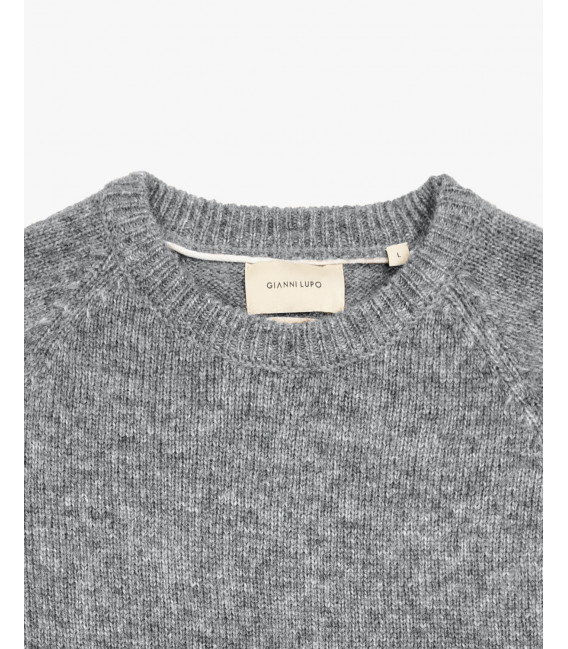 Maglia girocollo raglan boucle