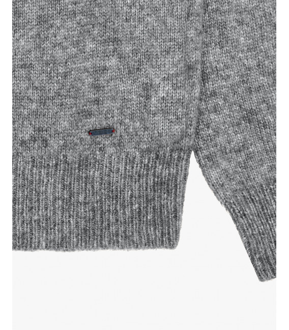 Maglia girocollo raglan boucle