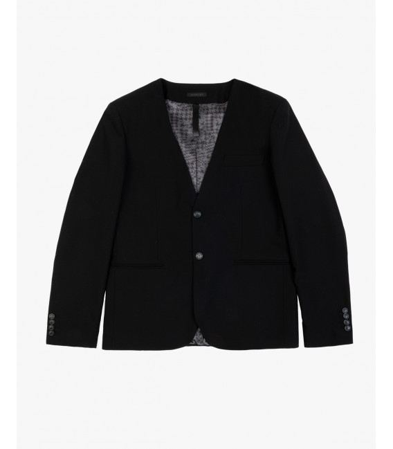 No revers collar blazer