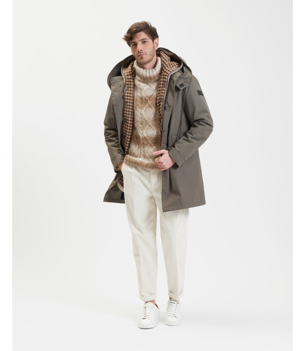 Water proof parka with double detachable padding
