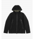 Tech fabric parka with hood and zip pockets