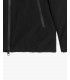 Tech fabric parka with hood and zip pockets