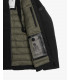 Tech fabric parka with hood and zip pockets