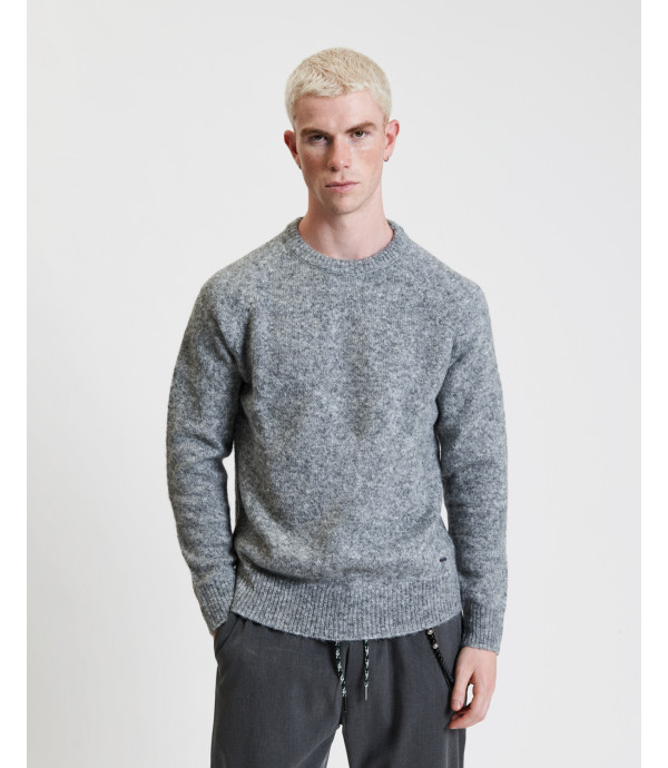 Maglia girocollo raglan boucle