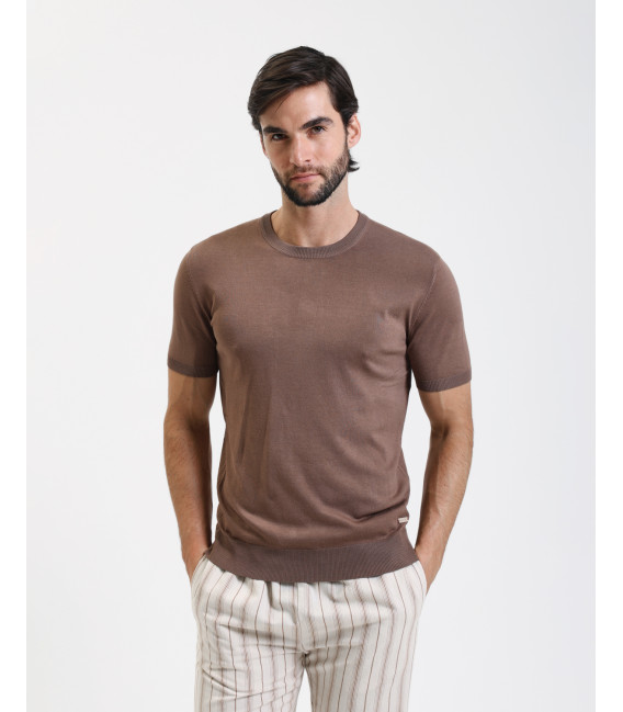 Muscle fit knitted t-shirt