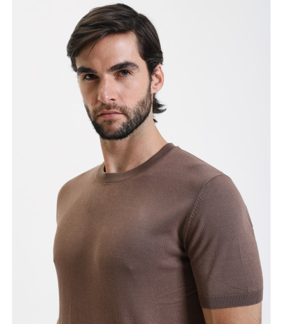 Muscle fit knitted t-shirt