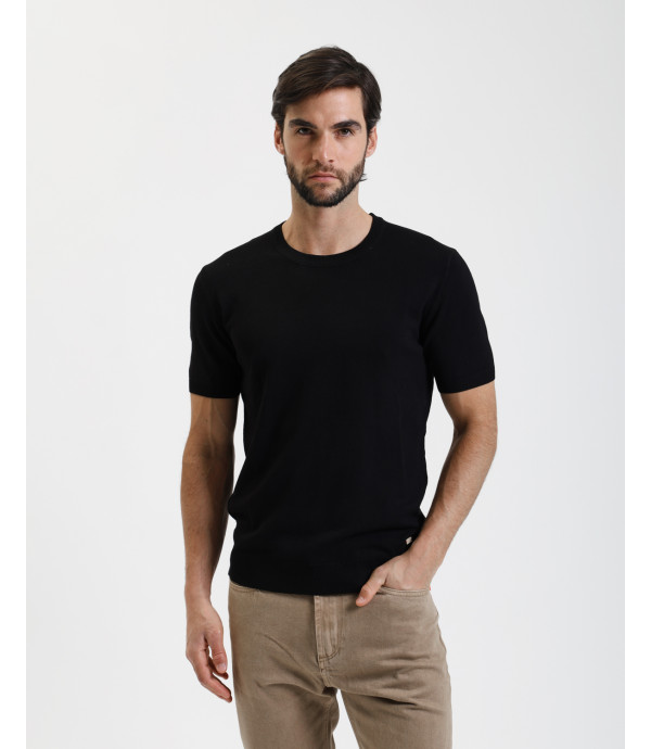 Muscle fit knitted t-shirt