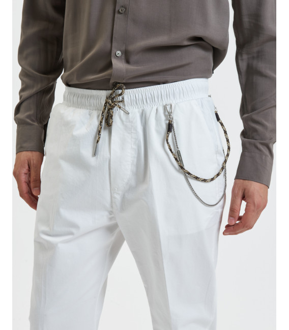 LEONARD cotton drawstring troursers