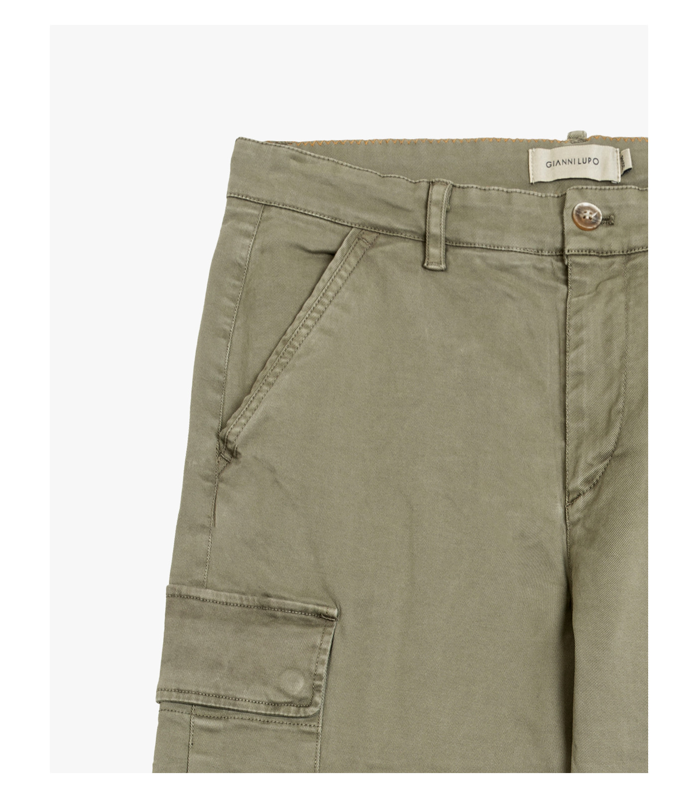 【YOURNUS】Bullet Crop Cargo Pants Buy Light Blue Grey Regular Tapered Fit Stretch Utility