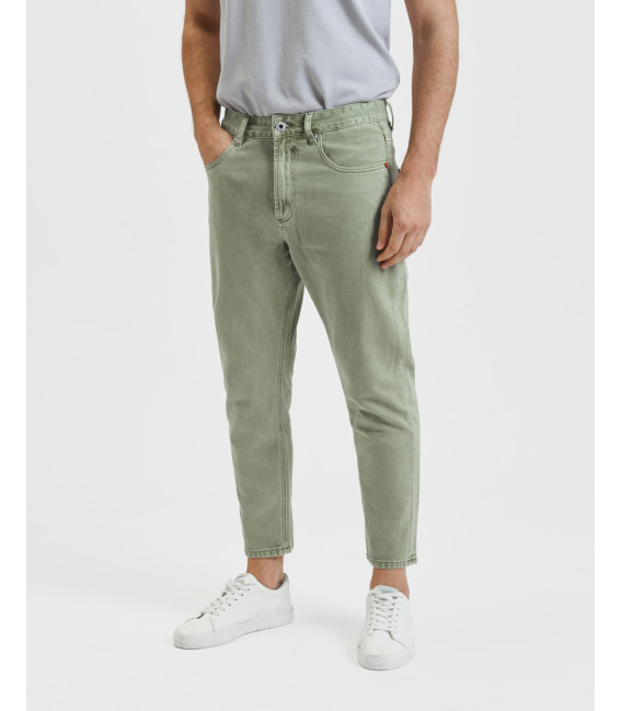 Pantaloni 5 tasche COOPER carrot cropped fit con tagli asimettrici