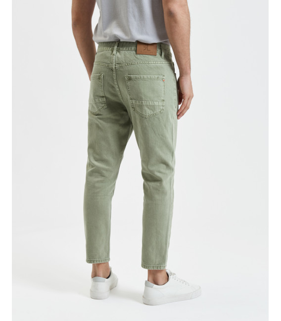 Pantaloni 5 tasche COOPER carrot cropped fit con tagli asimettrici